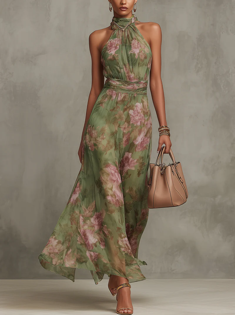 Livia™ | Robe Maxi Élégante à Imprimé Floral