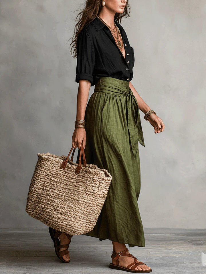 Martina | Robe Maxi Élégante et Fluide à Une Épaule