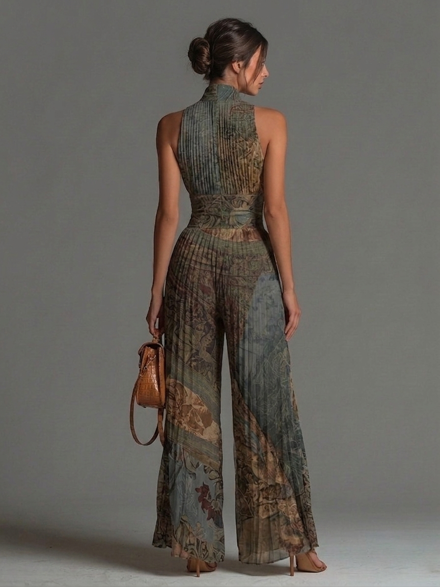 Combinaison Chiffon Large Plissée