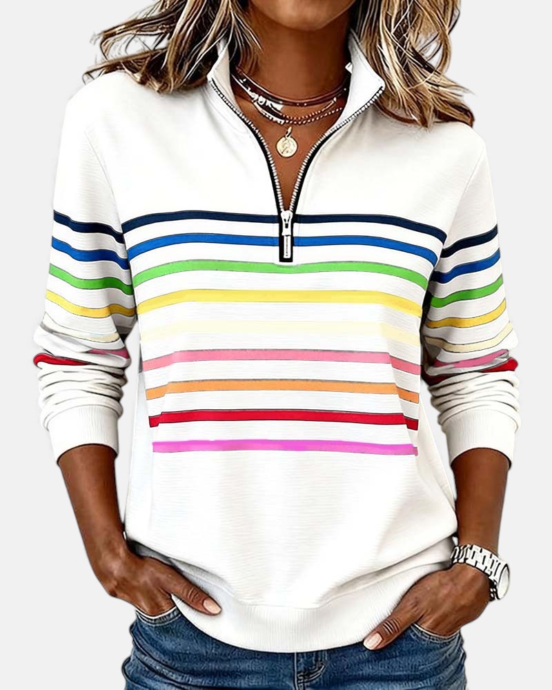 Vera | Pull Rayé Confortable