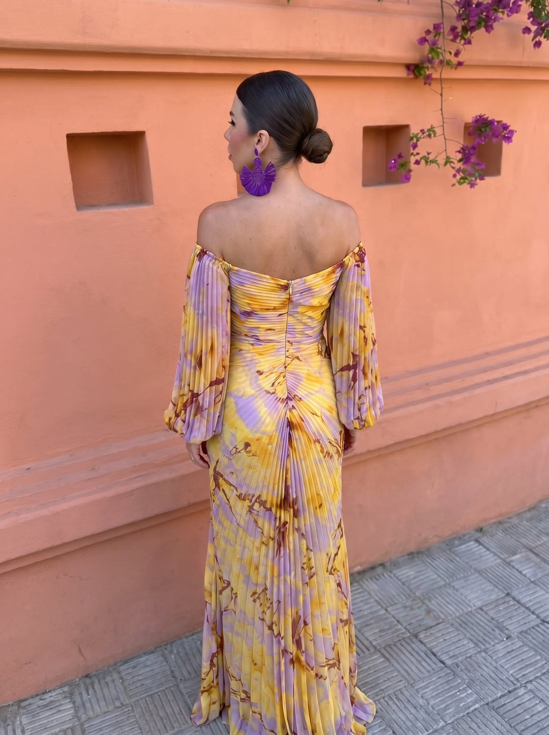 Gregoria™ | Robe Longue Fleurie avec Décolleté Prononcé