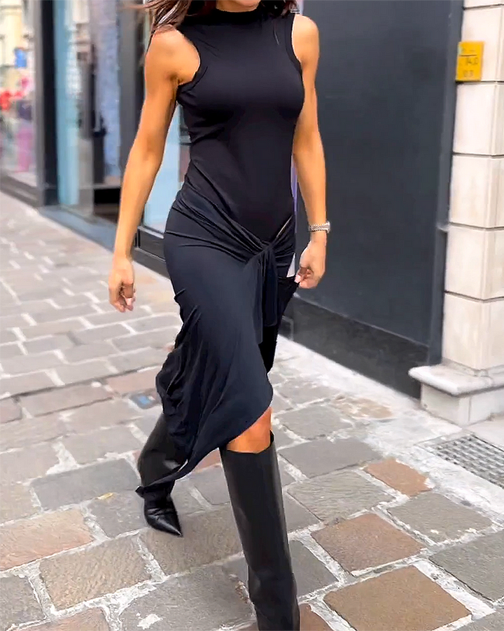 CELESTE | Robe Longue Sans Manches Élégante et Confortable