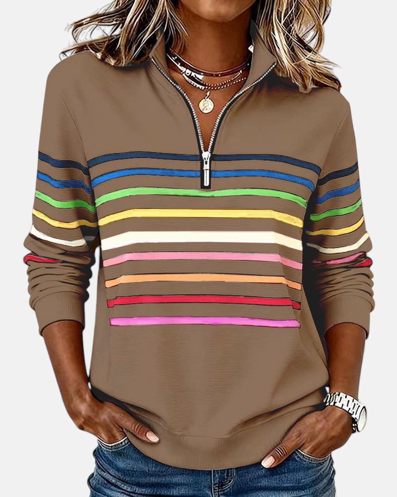 Vera | Pull Rayé Confortable