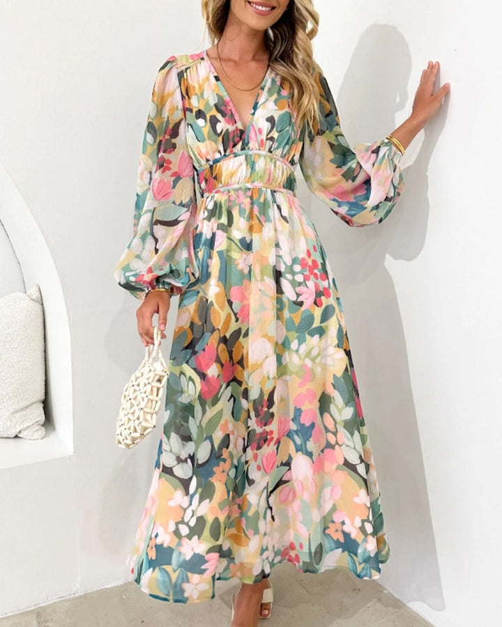 Celine | Robe Féminine avec Motif Floral