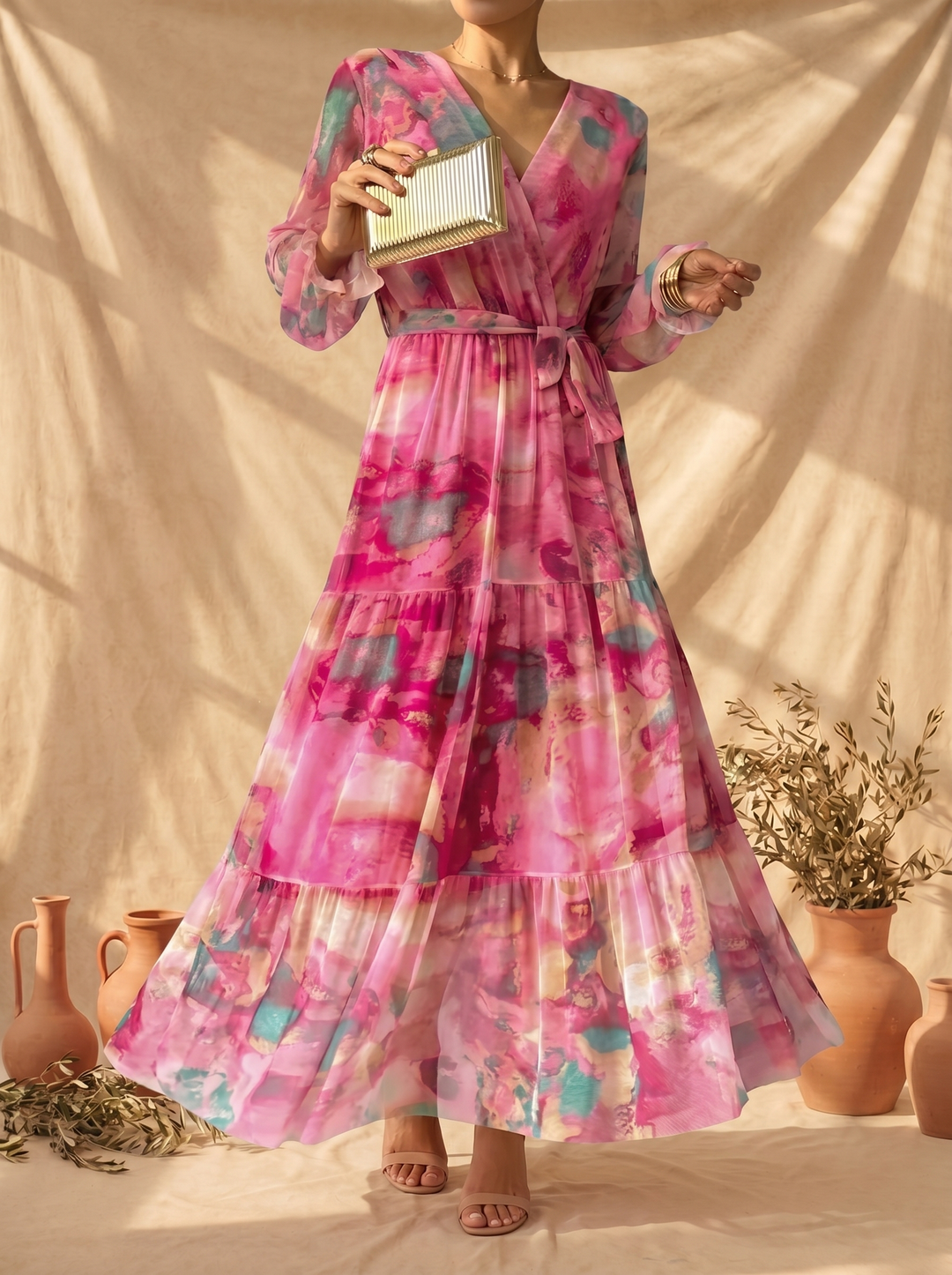 Hazel | Robe portefeuille avec imprimé floral