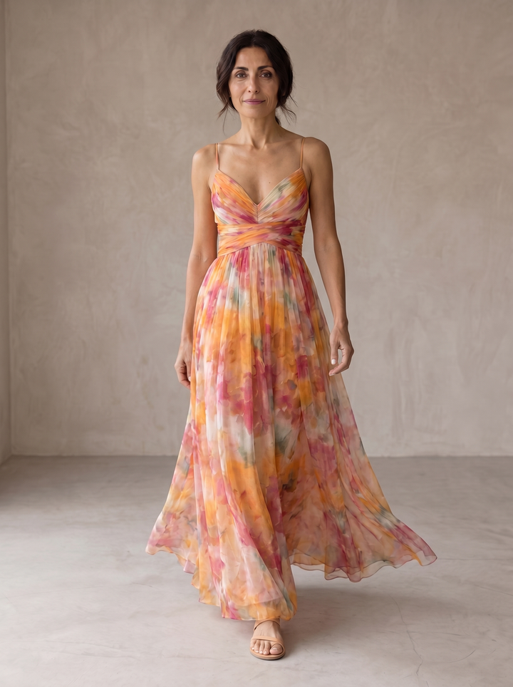 Giselle | Maxi-Robe Envoûtante avec Imprimé Floral