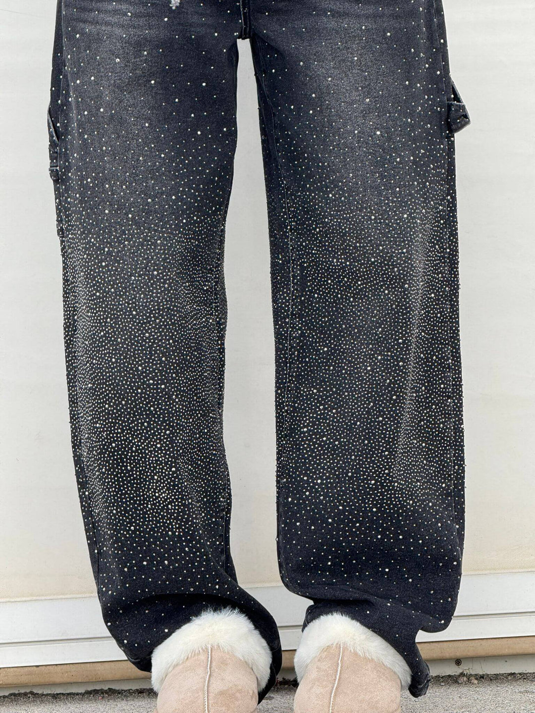 Lumi | Jeans larges pour femmes – Confort mode avec une touche scintillante