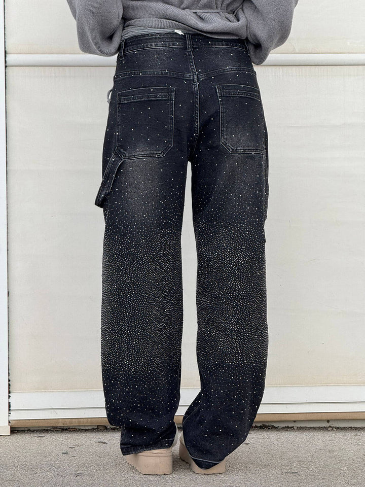 Lumi | Jeans larges pour femmes – Confort mode avec une touche scintillante