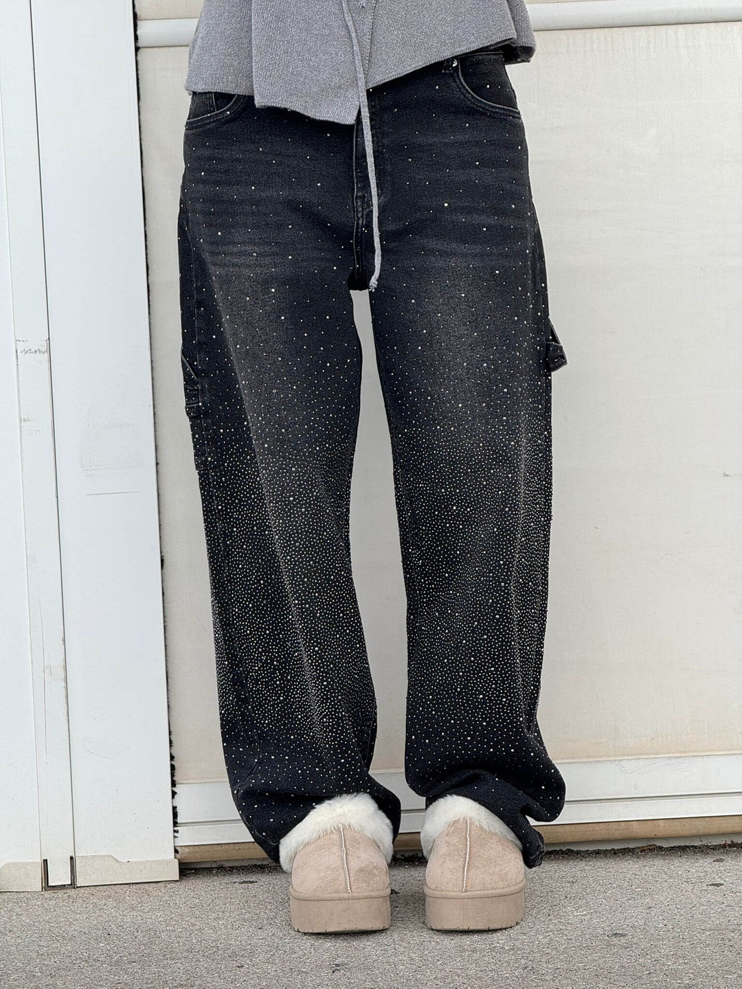 Lumi | Jeans larges pour femmes – Confort mode avec une touche scintillante