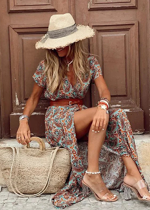 Bella | Robe maxi boho aérienne