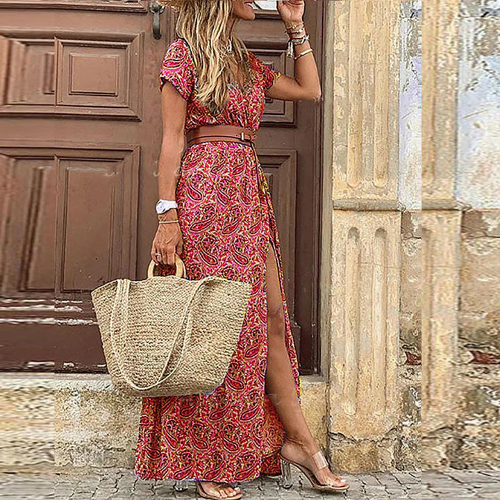 Bella | Robe maxi boho aérienne