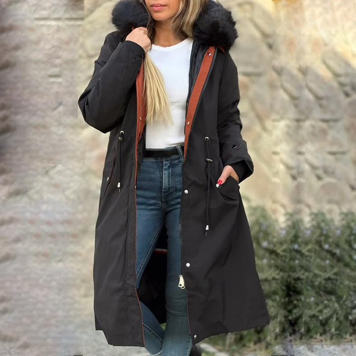 Fionna | Women's Winter Jacket with Hood and Soft Fur Collar