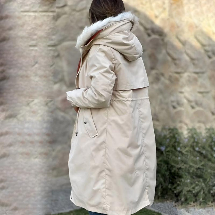 Fionna | Women's Winter Jacket with Hood and Soft Fur Collar