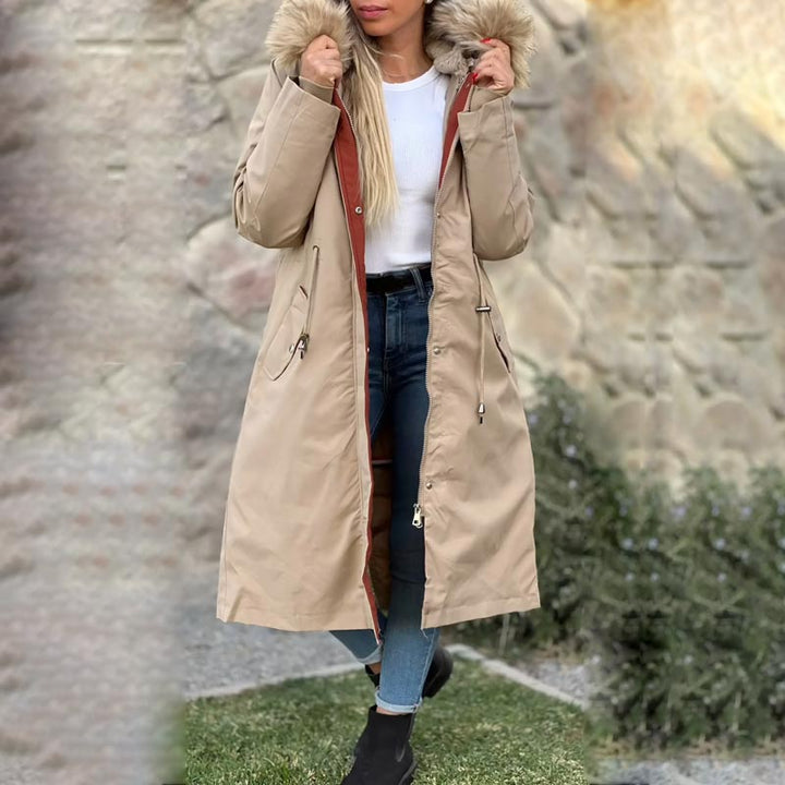 Fionna | Women's Winter Jacket with Hood and Soft Fur Collar