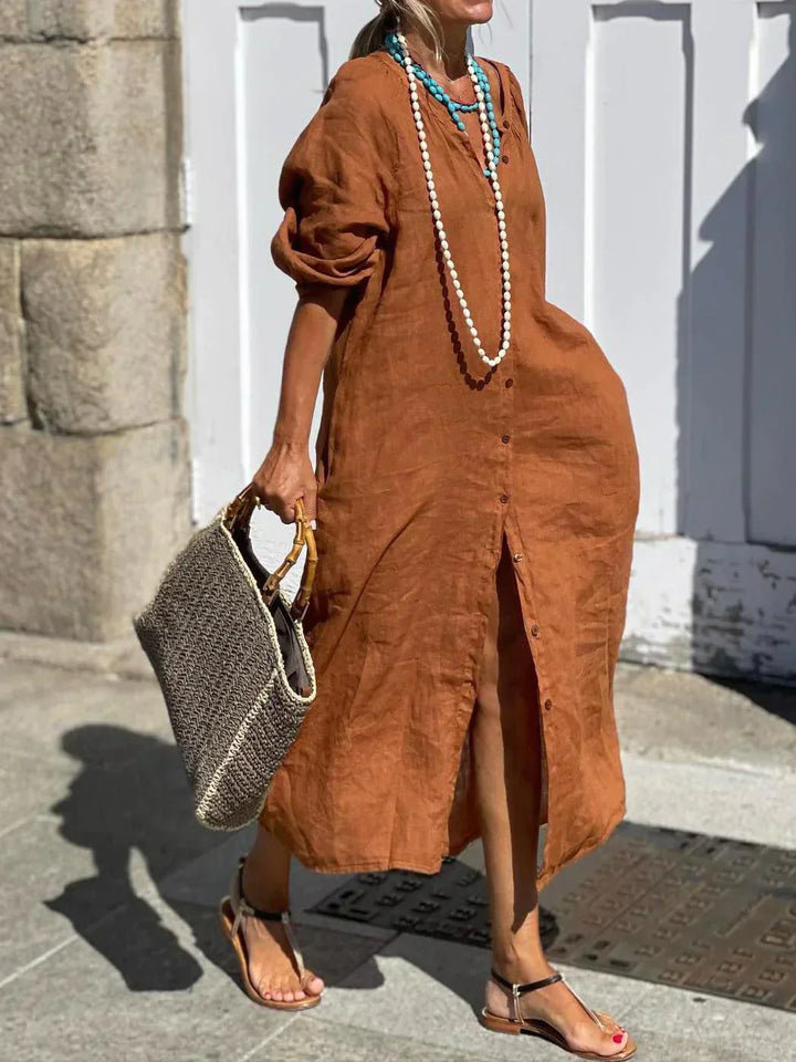 Lena | Robe en lin oversize